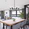 Designers Fountain Summer Jazz 6-Light Matte Black Transitional Shaded Chandelier for Dining Rooms D310M-6CH-MB - alternate 8